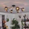 Koyoto Ceiling Light - glass 15 cm clear, Smoke-coloured, 6-light sources