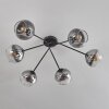 Koyoto Ceiling Light - glass 15 cm clear, Smoke-coloured, 6-light sources