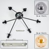Gastor Ceiling Light - glass 15 cm Amber, Smoke-coloured, 6-light sources