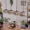 Apedo Pendant Light - glass 30 cm clear, Smoke-coloured, 4-light sources