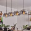 Apedo Pendant Light - glass 30 cm clear, Smoke-coloured, 4-light sources