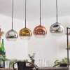 Ripoll Pendant Light - glass 25 cm chrome, gold, clear, coppery, Smoke-coloured, 4-light sources