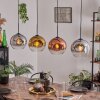 Ripoll Pendant Light - glass 25 cm chrome, gold, clear, coppery, Smoke-coloured, 4-light sources