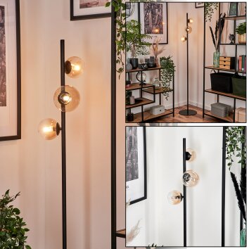 Remaisnil Floor Lamp - glass 10 cm, 12 cm Amber, clear, 3-light sources