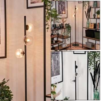 Remaisnil Floor Lamp - glass 10 cm, 12 cm clear, 3-light sources