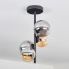 Chehalis Ceiling Light - glass 10 cm, 12 cm Amber, Smoke-coloured, 4-light sources