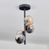 Chehalis Ceiling Light - glass 10 cm Amber, Smoke-coloured, 4-light sources