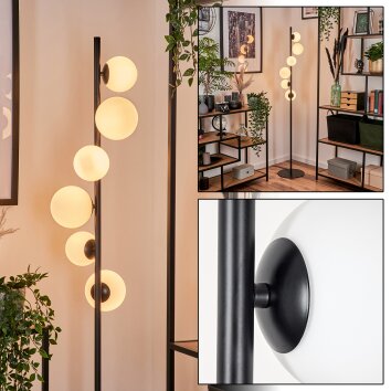 Remaisnil Floor Lamp - glass 10 cm, 12 cm white, 6-light sources