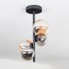 Chehalis Ceiling Light - glass 10 cm, 12cm Amber, Smoke-coloured, 4-light sources