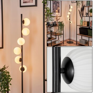 Remaisnil Floor Lamp - glass 10 cm white, 6-light sources