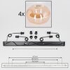 Ripoll Pendant Light - glass 30 cm Amber, 4-light sources