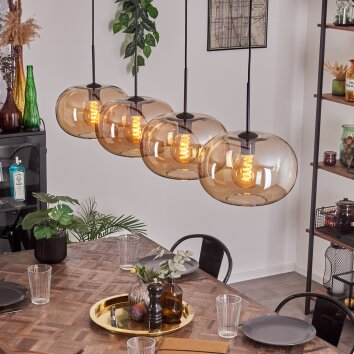 Ripoll Pendant Light - glass 30 cm Amber, 4-light sources
