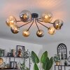 Chehalis Ceiling Light - glass 15 cm gold, black, 8-light sources
