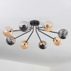Chehalis Ceiling Light - glass 12 cm gold, black, 8-light sources