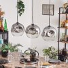 Ripoll Pendant Light - glass 30 cm clear, Smoke-coloured, 3-light sources
