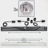 Ripoll Pendant Light - glass 30 cm clear, Smoke-coloured, 3-light sources