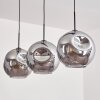 Ripoll Pendant Light - glass 30 cm Smoke-coloured, 3-light sources