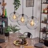 Ripoll Pendant Light - glass 30 cm clear, 3-light sources