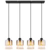 Globo HENDRY Pendant Light black, 4-light sources