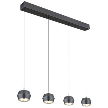 Globo MARTHY Pendant Light LED grey, 4-light sources