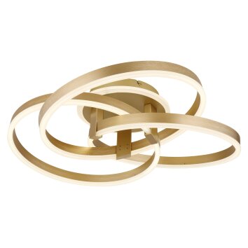 Globo HERWIG Ceiling Light LED gold, 1-light source, Remote control