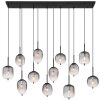 Globo ATTILA Pendant Light black, 12-light sources