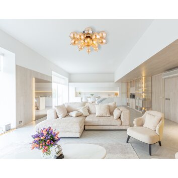 Globo UDO Ceiling Light black, 3-light sources