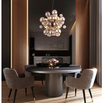 Globo UDO Pendant Light black, 6-light sources