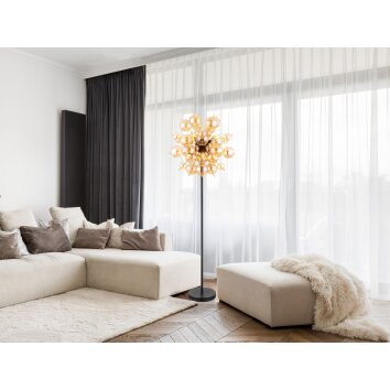 Globo UDO Floor Lamp black, 6-light sources