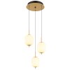 Globo EWALD Pendant Light LED brass, 3-light sources