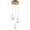 Globo EWALD Pendant Light LED brass, 3-light sources
