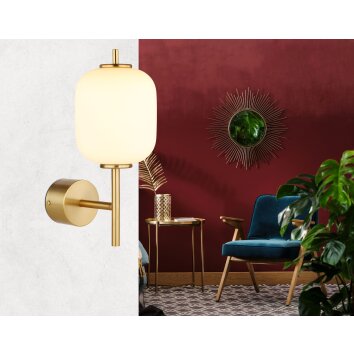 Globo EWALD Wall Light LED brass, 1-light source