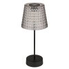 Globo SOLAR Table lamp LED smoke coloured, black, 1-light source