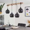 Sunasau Pendant Light Dark wood, black, 4-light sources