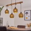 Sunasau Pendant Light Dark wood, black, 4-light sources