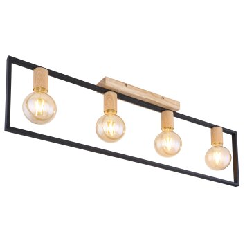 Globo DANIEL Ceiling Light Light wood, black, 4-light sources