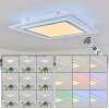HAUMONIA Ceiling Light LED white, 2-light sources, Remote control, Colour changer