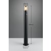 Trio HOOSIC outdoor floor lamp black, 1-light source, Motion sensor