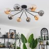 Chehalis Ceiling Light - glass 12 cm gold, black, 8-light sources