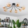 Chehalis Ceiling Light - glass 12 cm, 15 cm gold, black, 8-light sources