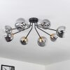 Chehalis Ceiling Light - glass 12 cm, 15 cm gold, black, 8-light sources