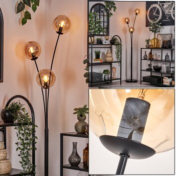 Gastor Floor Lamp - glass 15 cm Amber, 3-light sources
