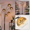 Koyoto Floor Lamp - glass 15 cm gold, clear, 5-light sources