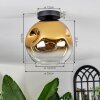 Ripoll Ceiling Light - glass 25 cm gold, clear, 1-light source