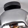 Ripoll Ceiling Light - glass 25 cm chrome, clear, 1-light source