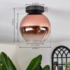 Koyoto Ceiling Light - glass 20 cm clear, coppery, 1-light source