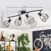 Yaak Ceiling Light black, 4-light sources