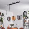Lauden Pendant Light - glass 25 cm Amber, chrome, 3-light sources