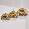 Ripoll Pendant Light - glass 30 cm gold, clear, 3-light sources