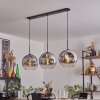 Ripoll Pendant Light - glass 30 cm chrome, clear, 3-light sources